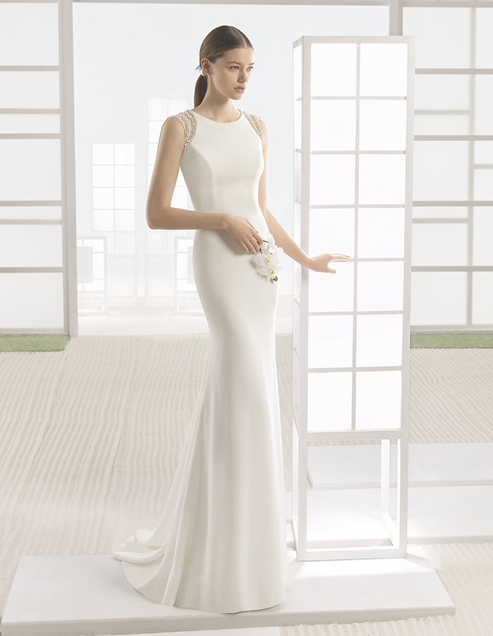 Rosa Clara Aixa Strapless Bodice Wedding Dress Size 10 - on