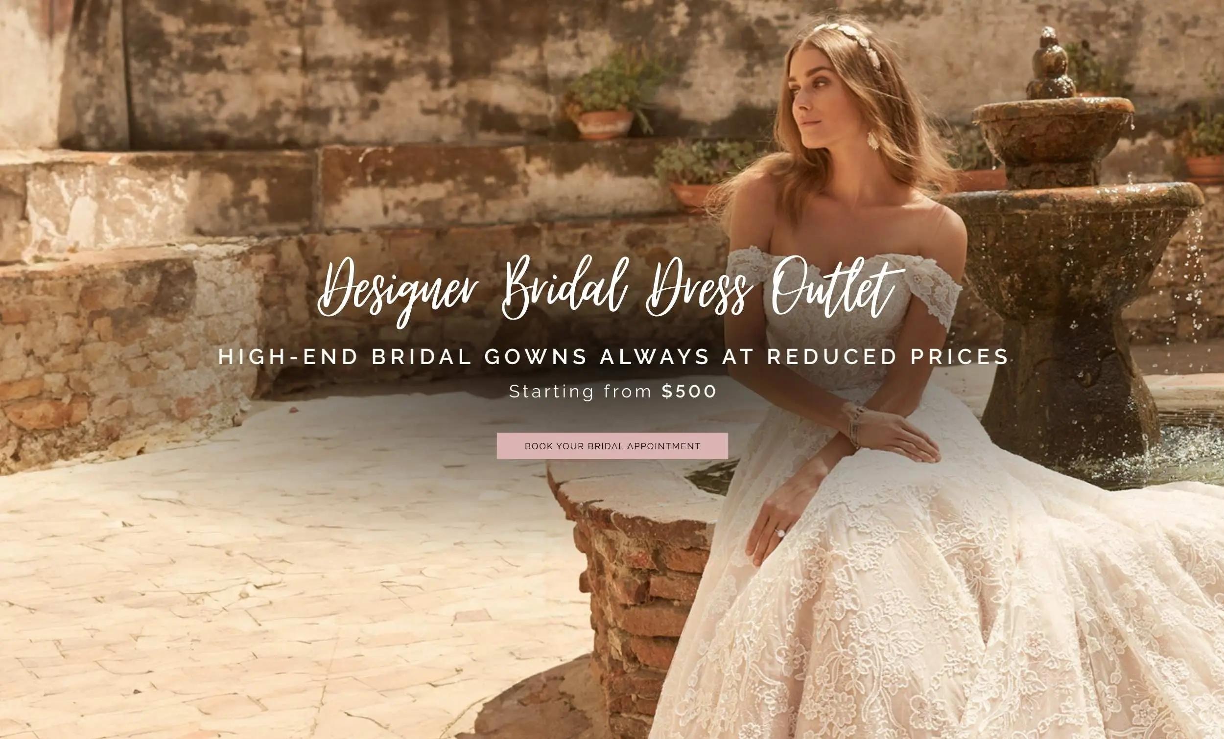 Designer Bridal Dress Outlet Banner for Desktop