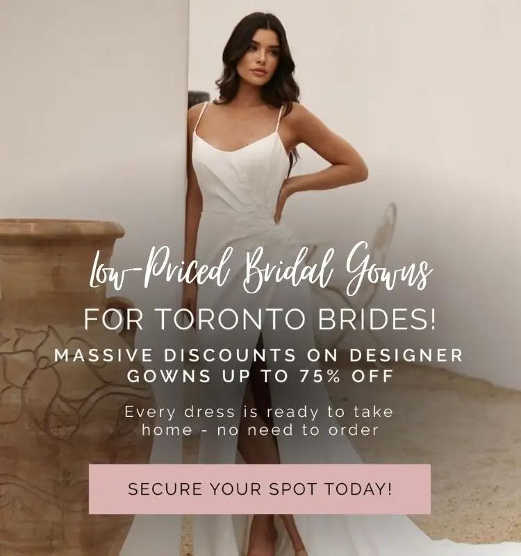 Low Priced Bridal Gowns Banner for Mobile